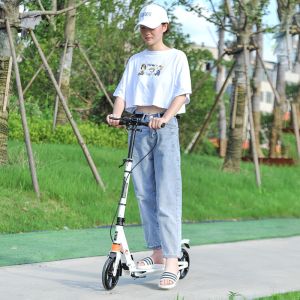 Scooter folding children and youth large wheels - white