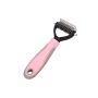 Scraper dog trimmer for tangles removes dead blue hair - pink
