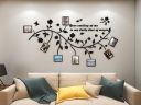 Self-adhesive wall sticker 3D with photo slots - branch to the roght side (height 90cm x width 161cm)