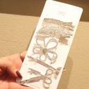 Set hair clip - 5 pcs (silver)