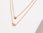 Set necklace with bracelet Celebrity Xuping heart - gold
