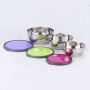 Set of 3 bowls with lids (stainless steel)