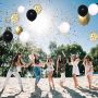 Set of 50 pcs gold and black balloons