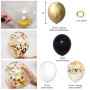 Set of 50 pcs gold and black balloons
