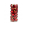 Set of Christmas balls 3cm (24 pieces) - red