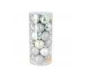 Set of Christmas balls 3cm (24 pieces) - silver