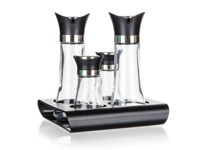 Set of condiment pots EXCELLENT 60 + 110ml 5pcs black