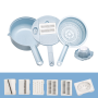 Set of graters with bowl and strainer - 5 blades, chopper, slicer, egg separator