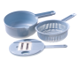 Set of graters with bowl and strainer - 5 blades, chopper, slicer, egg separator