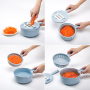 Set of graters with bowl and strainer - 5 blades, chopper, slicer, egg separator