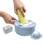 Set of graters with bowl and strainer - 5 blades, chopper, slicer, egg separator