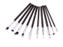 Set of makeup brushes 15 pcs + case - black