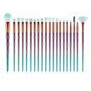 Set of makeup brushes 20 pcs-turquoise green