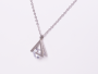 Set of necklace with earrings Xuping Triangles - silver