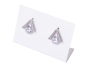Set of necklace with earrings Xuping Triangles - silver