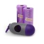 Set of pouch with pouches for dog droppings - purple