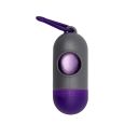 Set of pouch with pouches for dog droppings - purple
