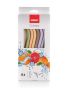 Set of silicone CULINARIA straws 22 cm, 6 + 1, with a brush