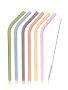 Set of silicone CULINARIA straws 22 cm, 6 + 1, with a brush