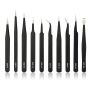 Set of tweezers 10 pcs.