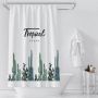 Shower curtain (width 180 cm x height 200 cm) — cactus pattern
