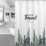 Shower curtain (width 180 cm x height 200 cm) — cactus pattern