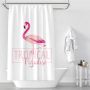 Shower curtain (width 180 cm x height 200 cm) — flamingo