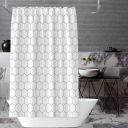 Shower curtain (width 180 cm x height 200 cm) — geometric pattern