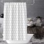Shower curtain (width 180 cm x height 200 cm) — geometric pattern
