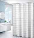 Shower curtain (width 180 cm x height 200 cm) — square pattern