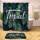 Shower curtain (width 180 cm x height 200 cm) — tropical pattern