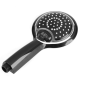 Shower head with LED temperature display - black
