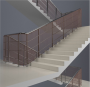 Siatka zabezpieczająca balustradę- brązowa