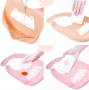Silicone bib with a pocket for children - mint, smile face