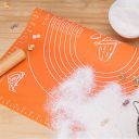 Silicone board, mat with a scale - orange 40x30 cm