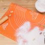 Silicone board, mat with a scale - orange 40x30 cm