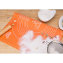 Silicone board, mat with a scale - orange 40x30 cm