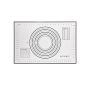 Silicone board, mat with a scale size 60x40cm - grey