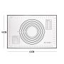 Silicone board, mat with a scale size 60x40cm - grey