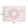 Silicone board, mat with a scale size 60x40cm - red