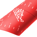 Silicone board, mat with graduation - red 50x40 cm