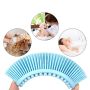 Silicone brush for washing children - blue