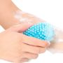 Silicone brush for washing children - blue