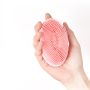Silicone brush for washing children - pink