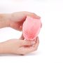 Silicone brush for washing children - pink