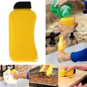 Silicone dishwashing brush - yellow