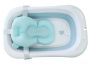 Silicone folding baby bath tub - blue