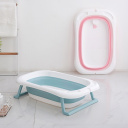 Silicone folding baby bath tub - blue
