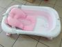 Silicone folding baby bath tub - pink