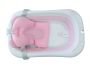 Silicone folding baby bath tub - pink